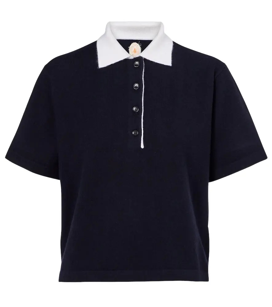 Jardin des Orangers Cropped cashmere polo shirt | Image 1 Jardin des Orangers Cropped cashmere polo shirt | Image 1