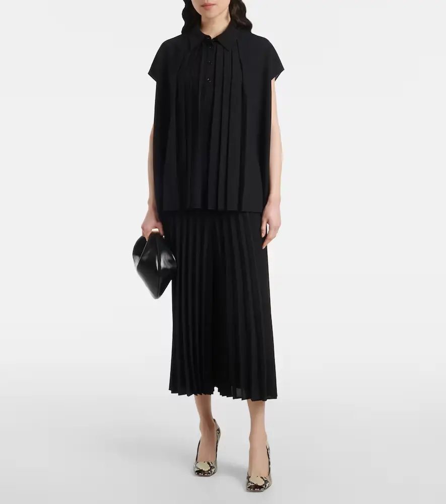 Joseph Anvers Airy plissé cropped culottes | Thumbnail 3