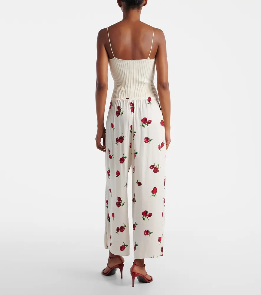 Khaite Mindy printed twill wide-leg pants | Thumbnail 3