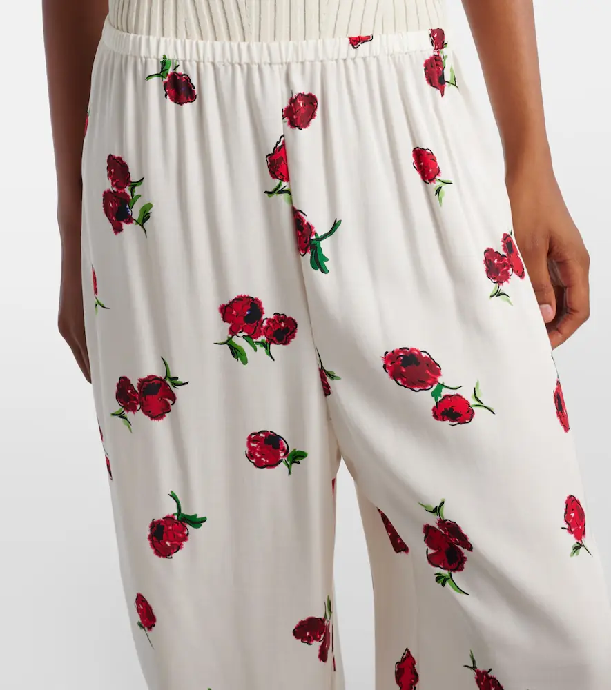 Khaite Mindy printed twill wide-leg pants | Thumbnail 4