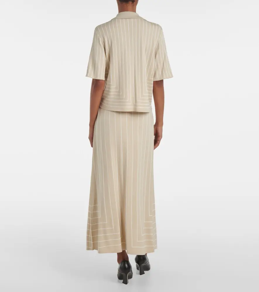 Joseph Striped cotton and silk polo shirt | Thumbnail 2 Joseph Striped cotton and silk polo shirt | Thumbnail 2