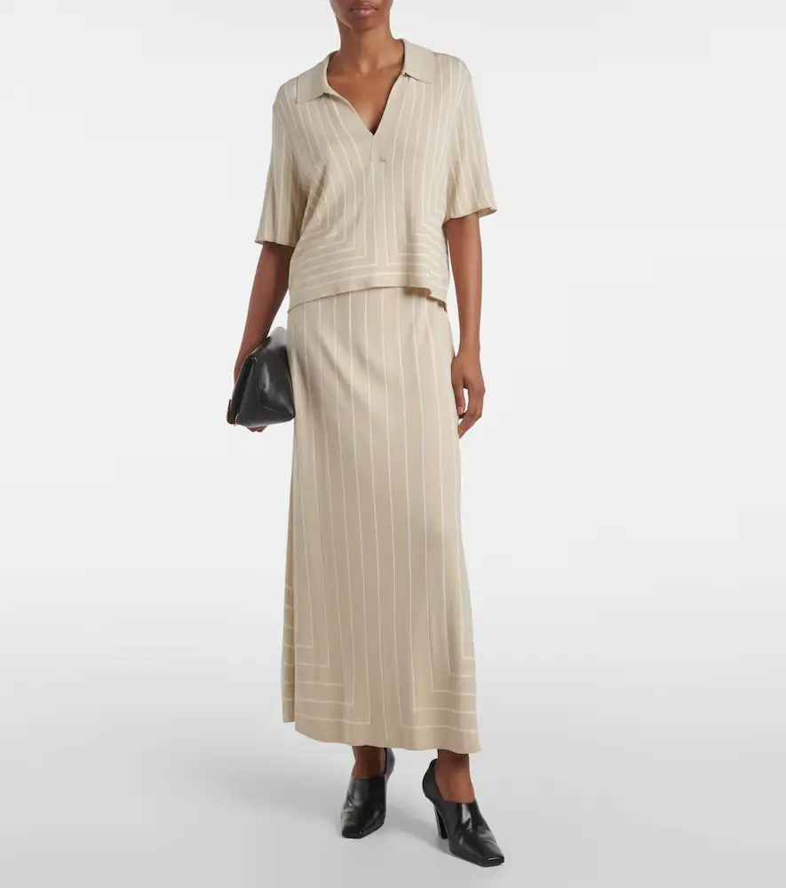 Joseph Striped cotton and silk polo shirt | Thumbnail 3 Joseph Striped cotton and silk polo shirt | Thumbnail 3