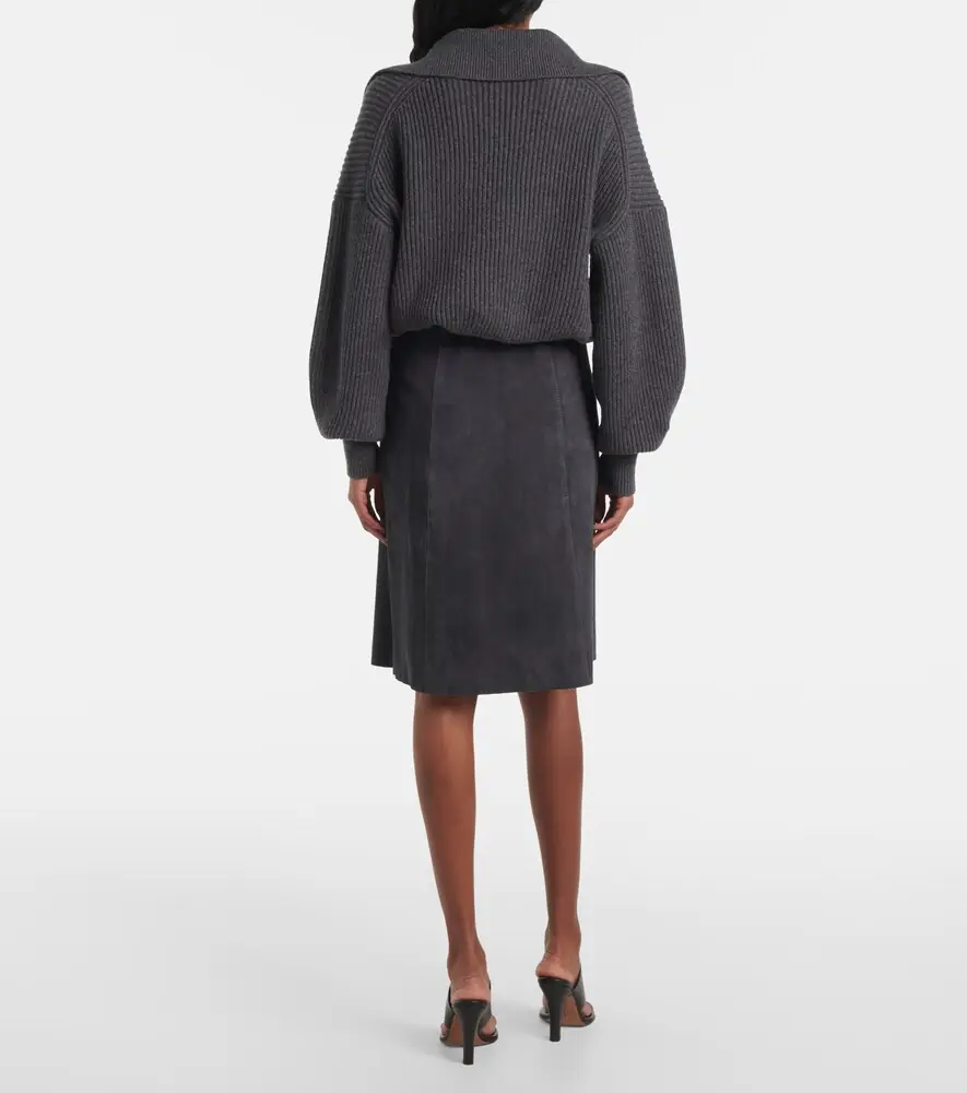 Joseph Suede midi skirt | Thumbnail 3
