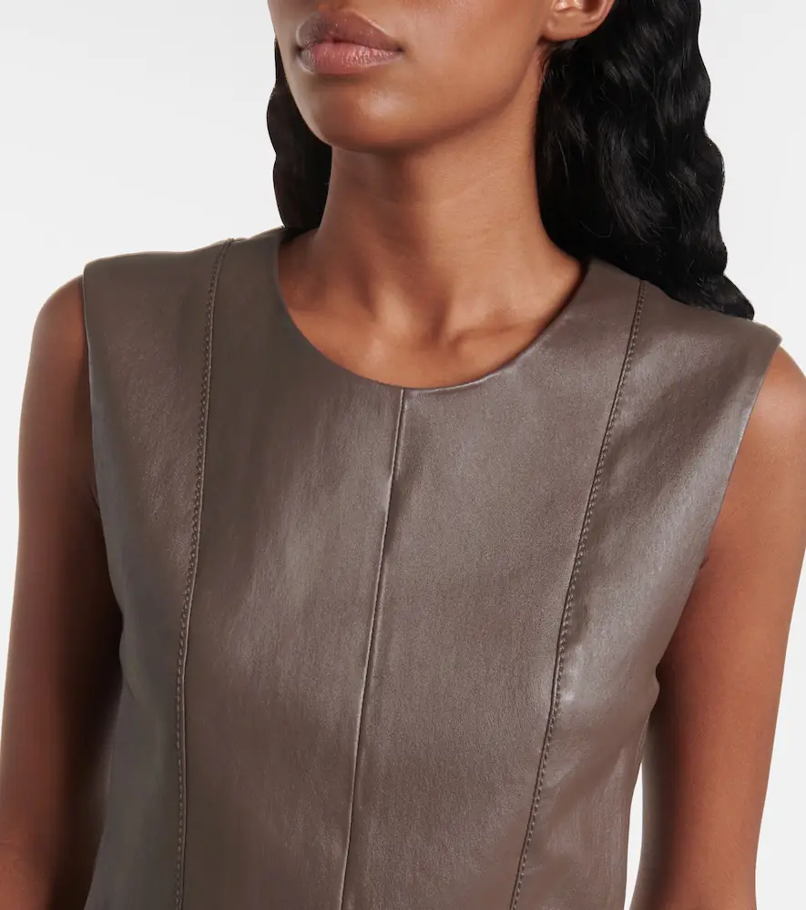 Joseph Leather midi dress | Thumbnail 2 Joseph Leather midi dress | Thumbnail 2