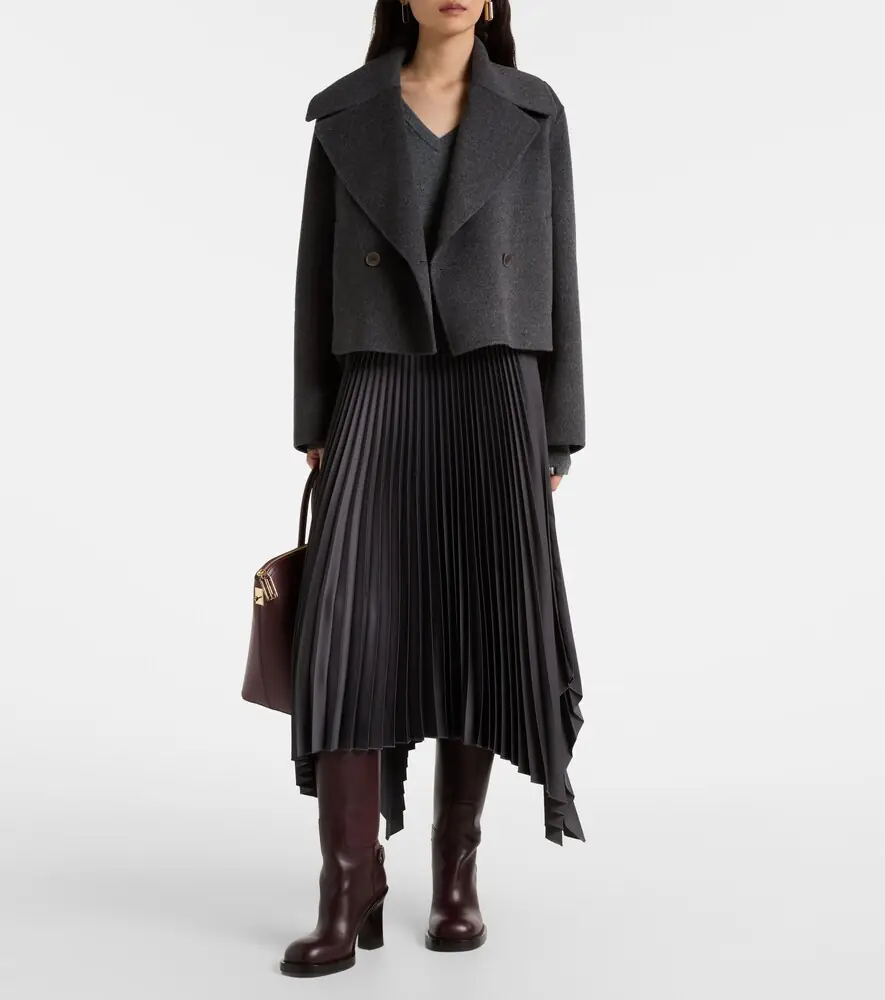 Joseph Ade asymmetric plissé midi skirt | Thumbnail 4 Joseph Ade asymmetric plissé midi skirt | Thumbnail 4