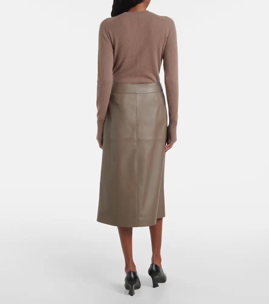 Joseph Leather midi skirt | Thumbnail 2