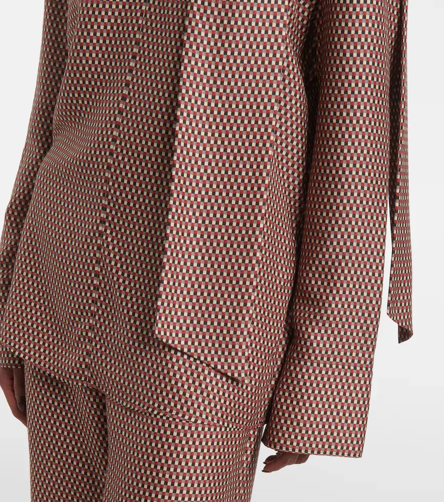 Joseph Scarf-detail printed silk blouse | Thumbnail 2