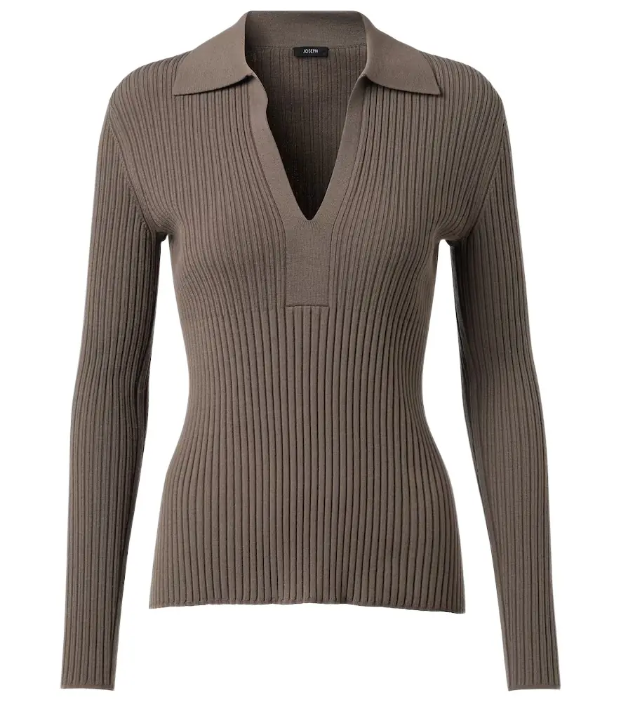 Joseph Ribbed-knit wool polo shirt | Image 1 Joseph Ribbed-knit wool polo shirt | Image 1