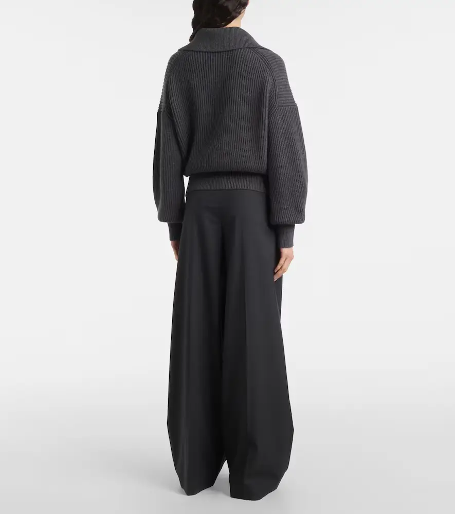 Joseph Ribbed-knit wool-blend polo sweater | Thumbnail 4