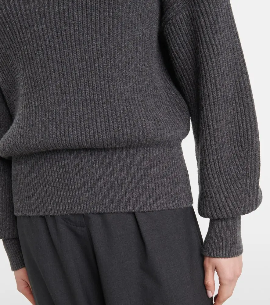 Joseph Ribbed-knit wool-blend polo sweater | Thumbnail 6