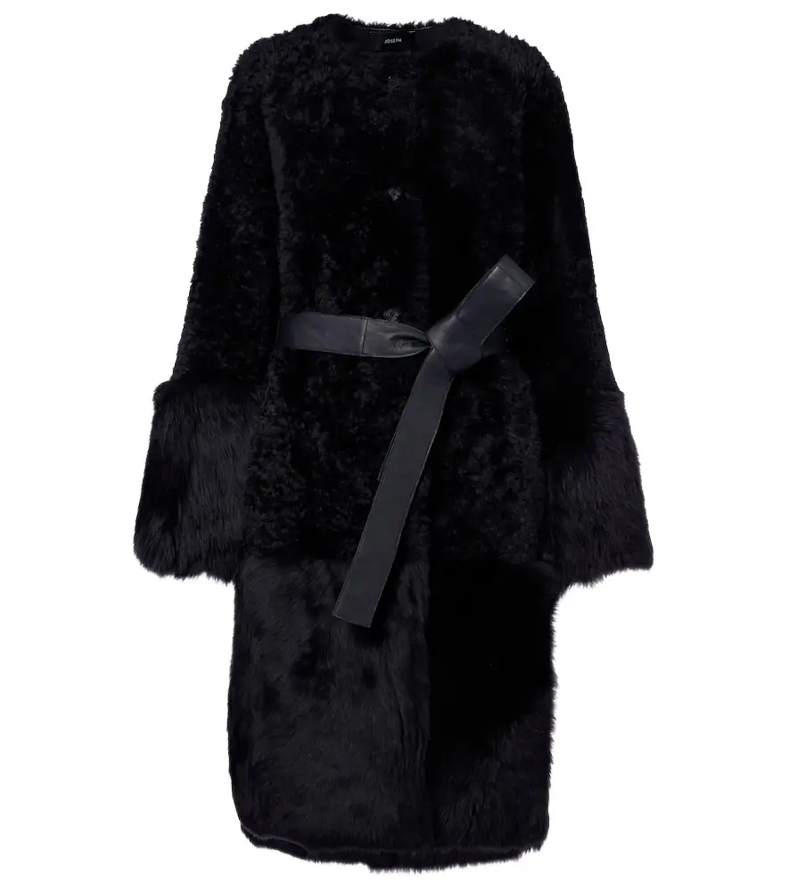 Joseph Tina belted shearling coat | Image 1 Joseph Tina belted shearling coat | Image 1