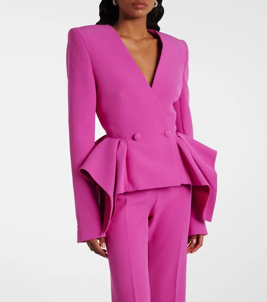 Safiyaa Double-breasted peplum blazer | Thumbnail 6
