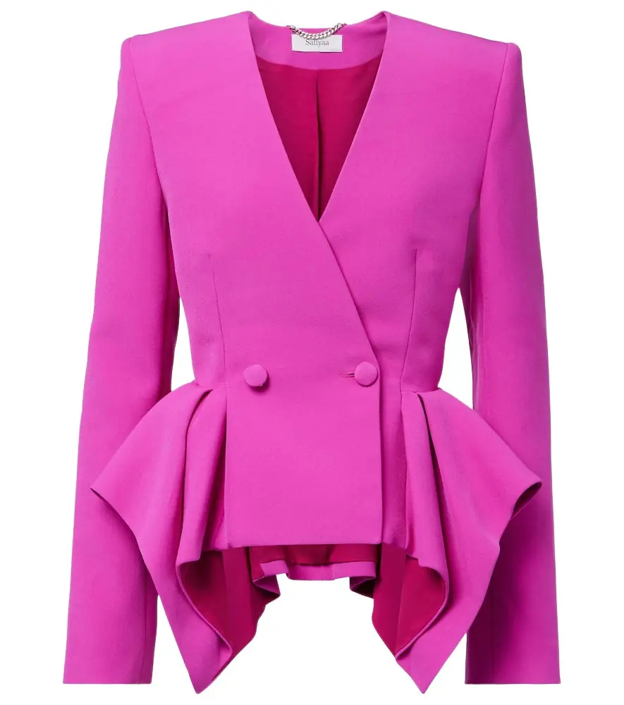Safiyaa Double-breasted peplum blazer | Image 1 Safiyaa Double-breasted peplum blazer | Image 1