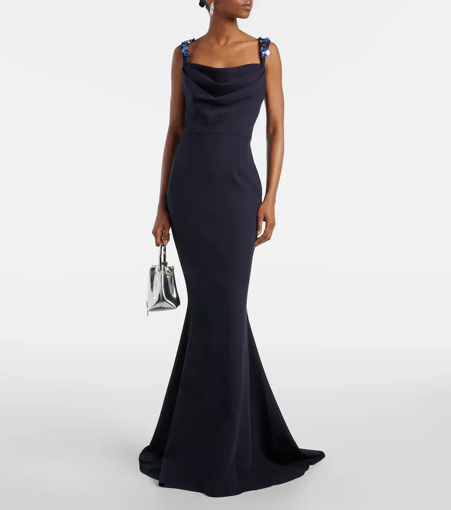 Safiyaa Melina embellished crêpe gown | Thumbnail 2 Safiyaa Melina embellished crêpe gown | Thumbnail 2