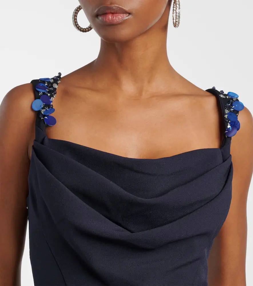 Safiyaa Melina embellished crêpe gown | Thumbnail 5 Safiyaa Melina embellished crêpe gown | Thumbnail 5