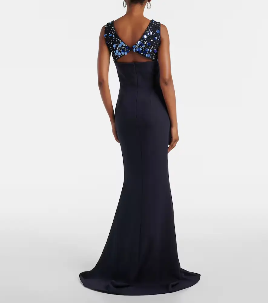 Safiyaa Melina embellished crêpe gown | Thumbnail 6 Safiyaa Melina embellished crêpe gown | Thumbnail 6