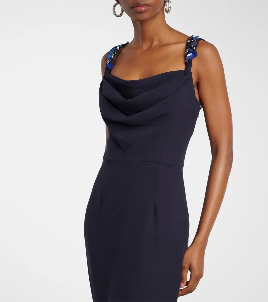 Safiyaa Melina embellished crêpe gown | Thumbnail 7 Safiyaa Melina embellished crêpe gown | Thumbnail 7