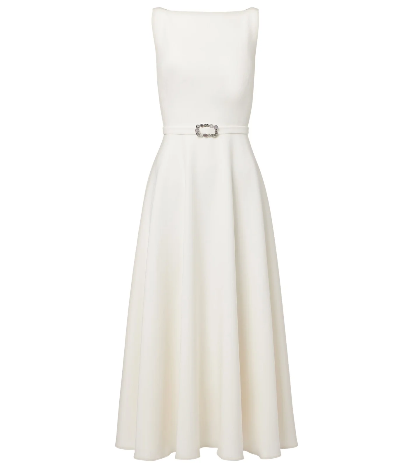 Belted A-line midi dress Belted A-line midi dress