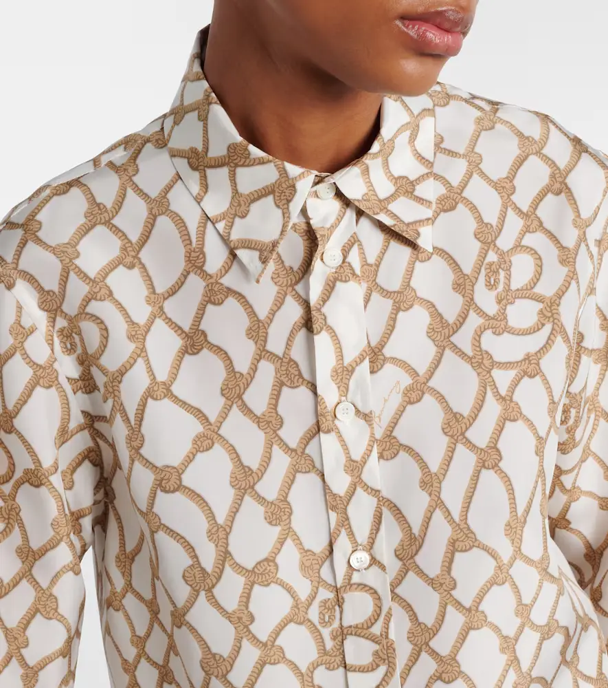 Burberry Printed silk poplin shirt | Thumbnail 6