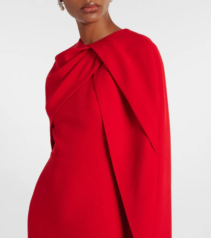 Safiyaa Cape-detail midi dress | Thumbnail 4