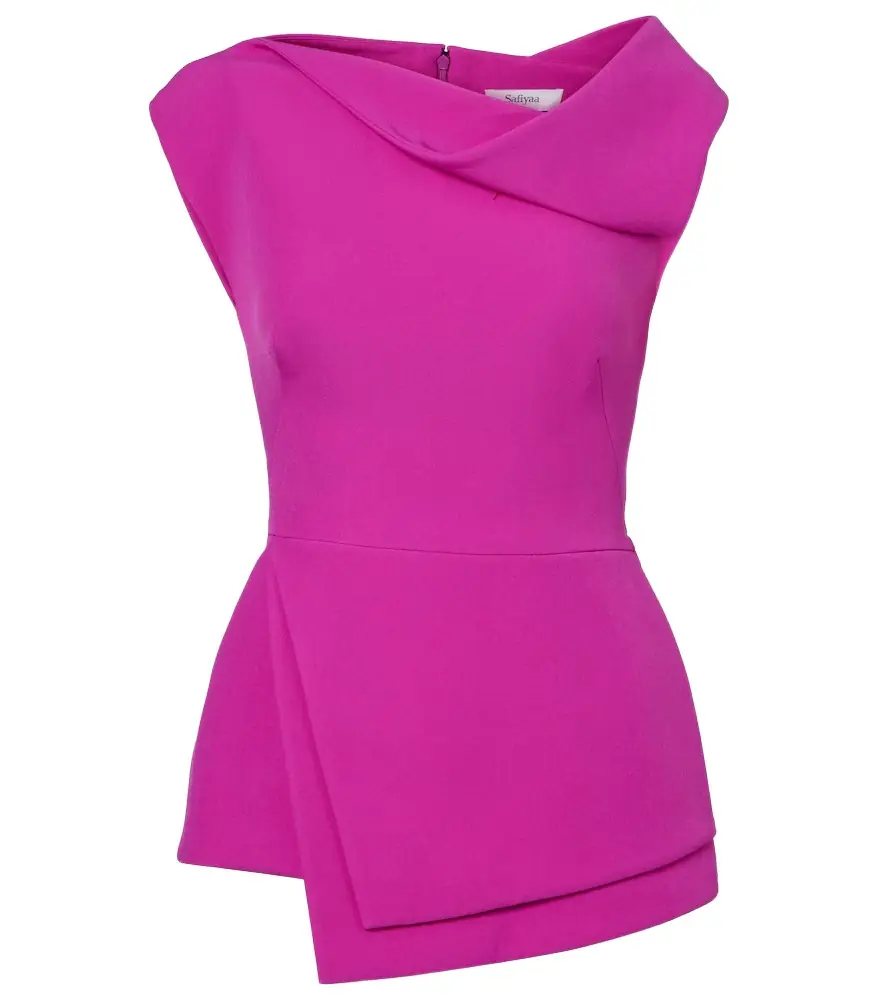 Safiyaa Farrah draped crepe top | Image 1 Safiyaa Farrah draped crepe top | Image 1
