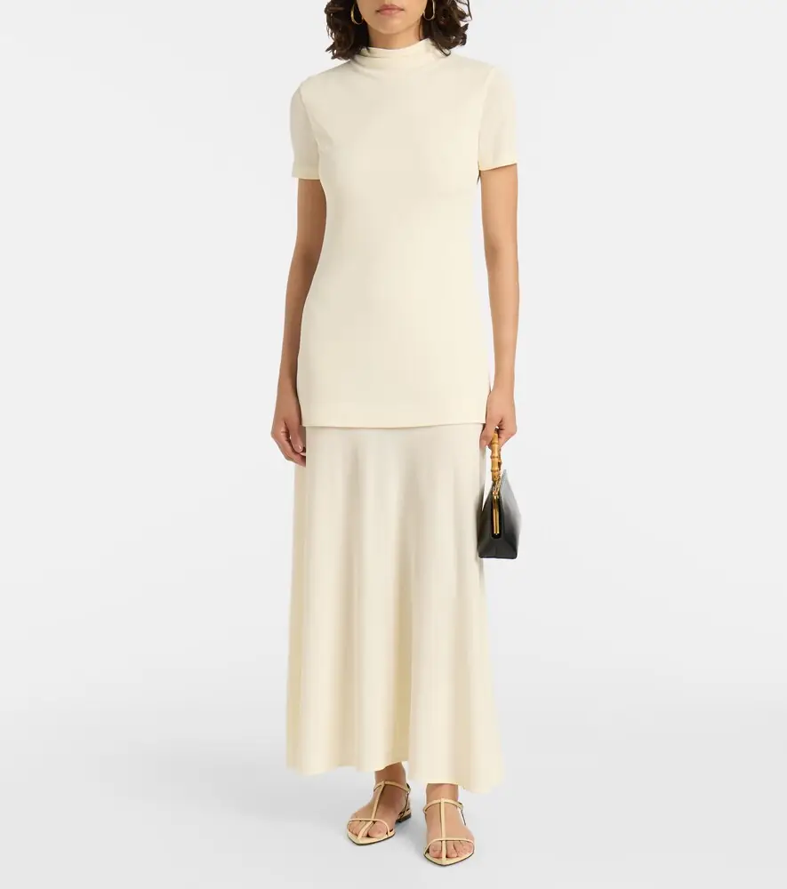 Jil Sander Layered crêpe maxi dress | Thumbnail 2