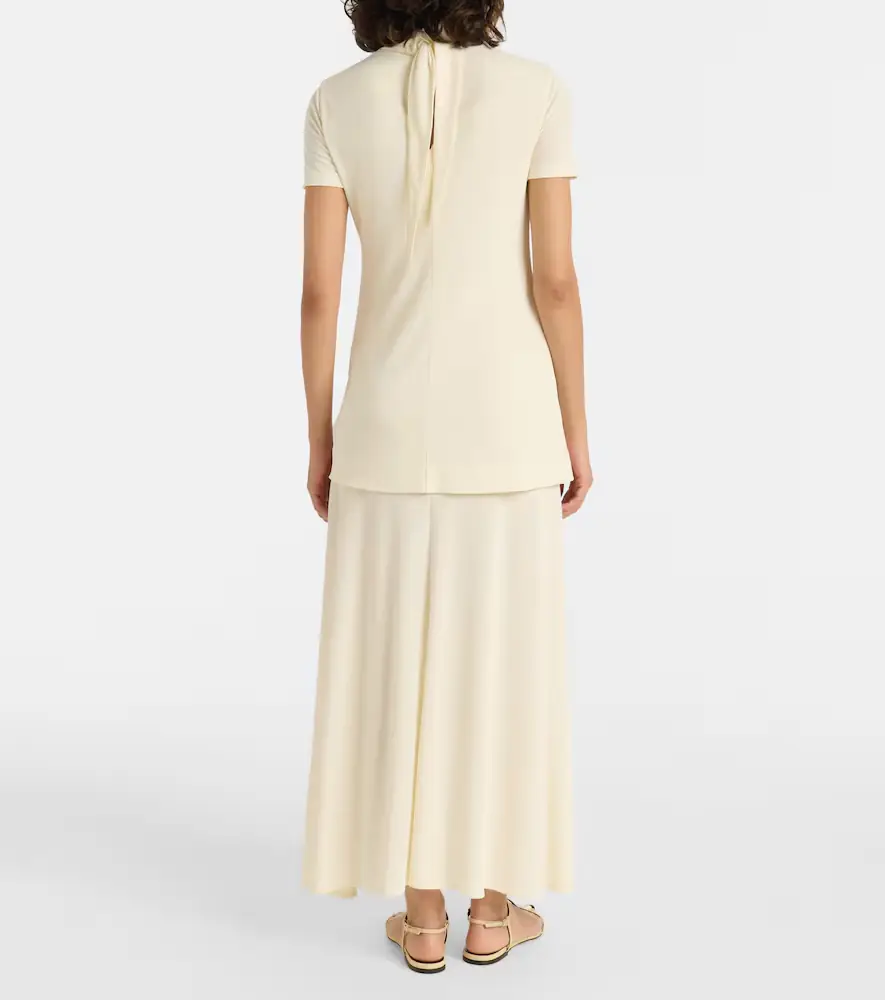 Jil Sander Layered crêpe maxi dress | Thumbnail 3