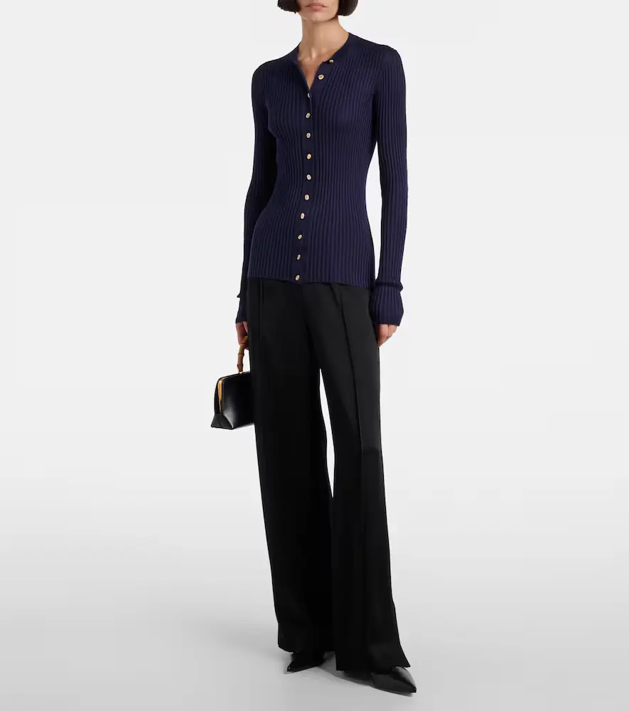 Jil Sander Ribbed-knit silk cardigan | Thumbnail 2 Jil Sander Ribbed-knit silk cardigan | Thumbnail 2