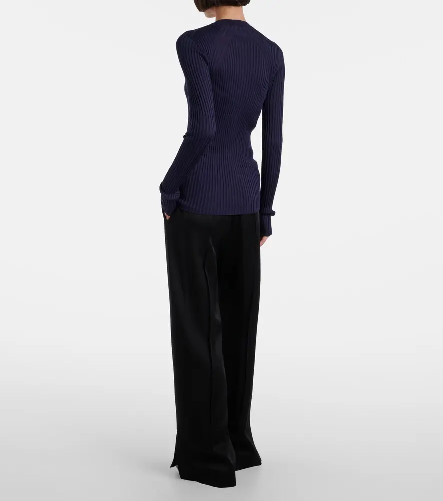 Jil Sander Ribbed-knit silk cardigan | Thumbnail 4 Jil Sander Ribbed-knit silk cardigan | Thumbnail 4