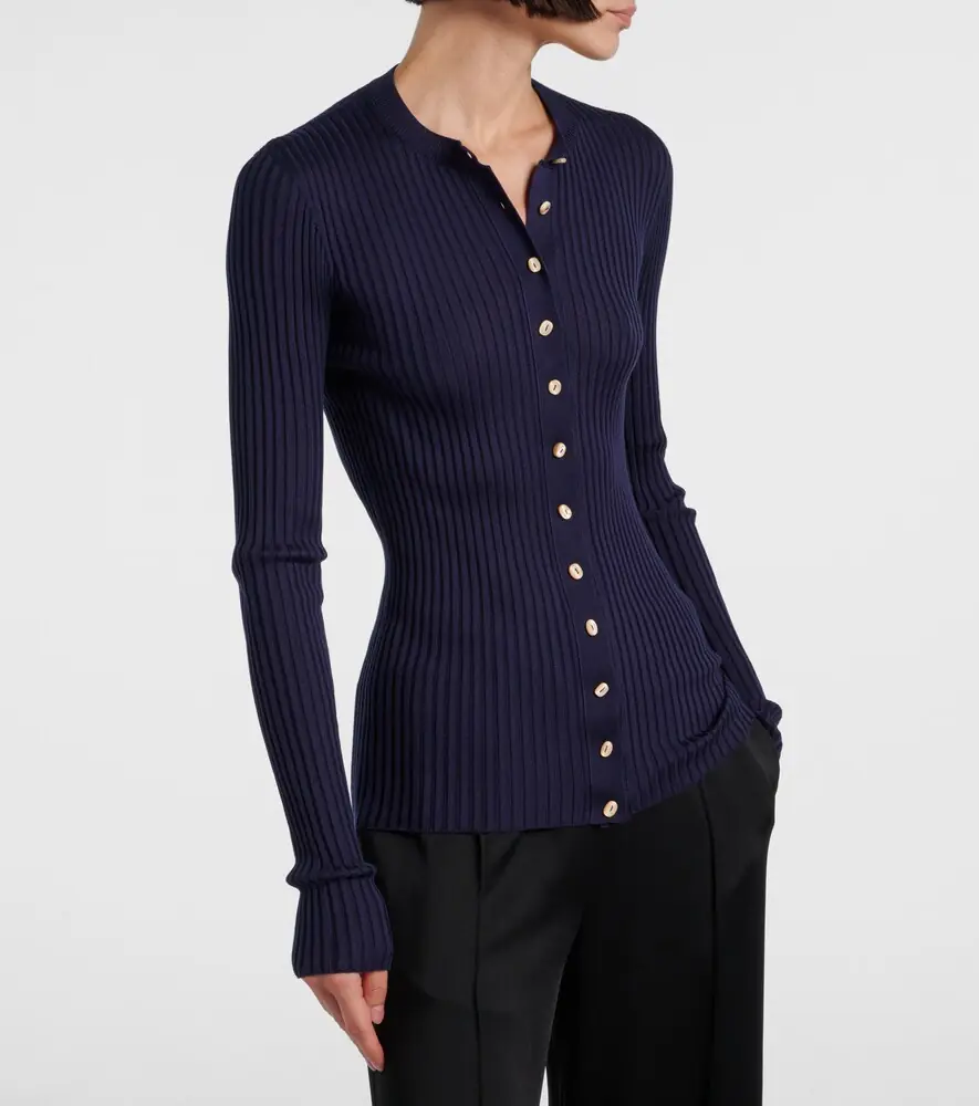 Jil Sander Ribbed-knit silk cardigan | Thumbnail 5 Jil Sander Ribbed-knit silk cardigan | Thumbnail 5