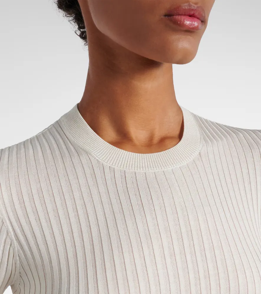 Jil Sander Ribbed-knit silk sweater | Thumbnail 2 Jil Sander Ribbed-knit silk sweater | Thumbnail 2