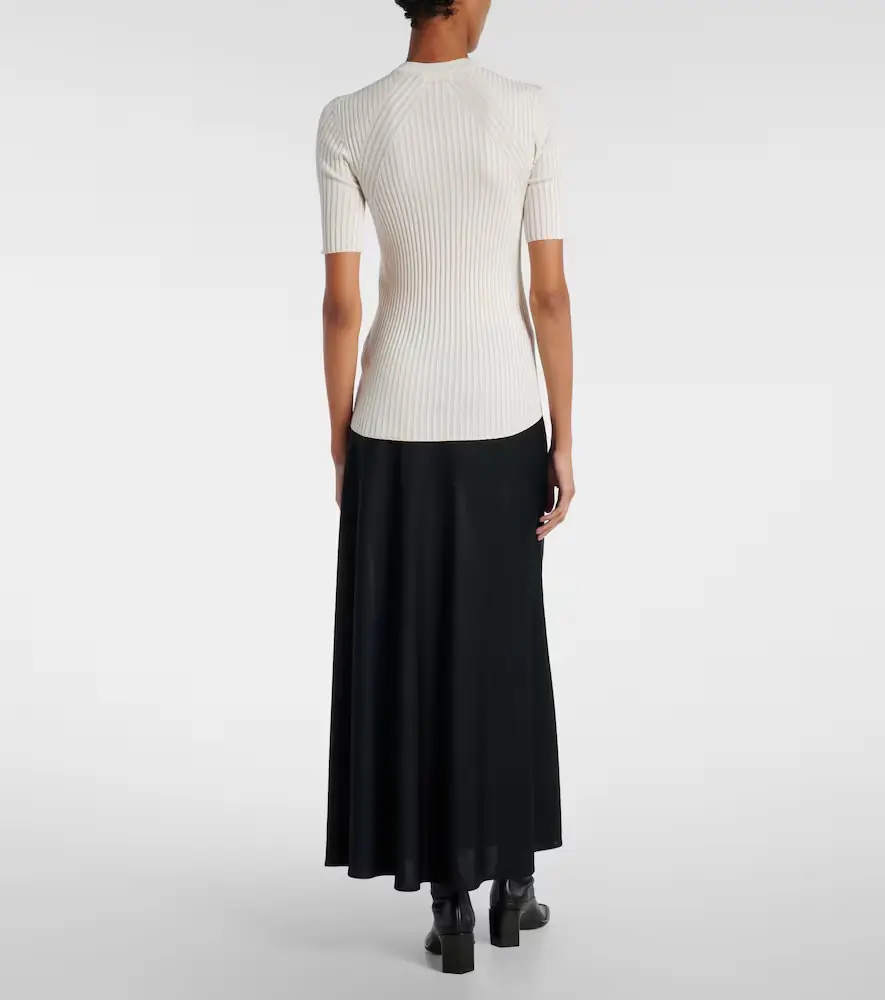 Jil Sander Ribbed-knit silk sweater | Thumbnail 3 Jil Sander Ribbed-knit silk sweater | Thumbnail 3