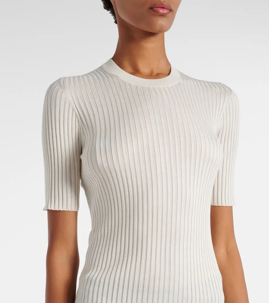 Jil Sander Ribbed-knit silk sweater | Thumbnail 4 Jil Sander Ribbed-knit silk sweater | Thumbnail 4