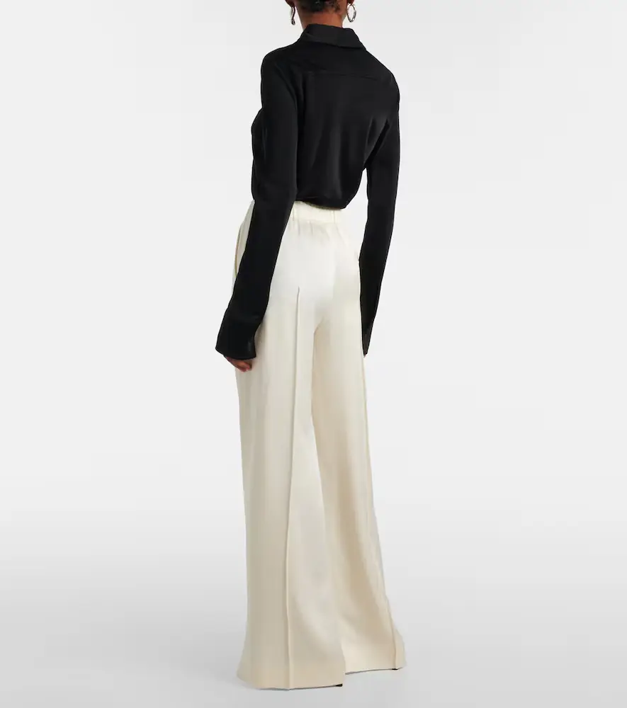 Jil Sander Gathered satin wide-leg pants | Thumbnail 3 Jil Sander Gathered satin wide-leg pants | Thumbnail 3