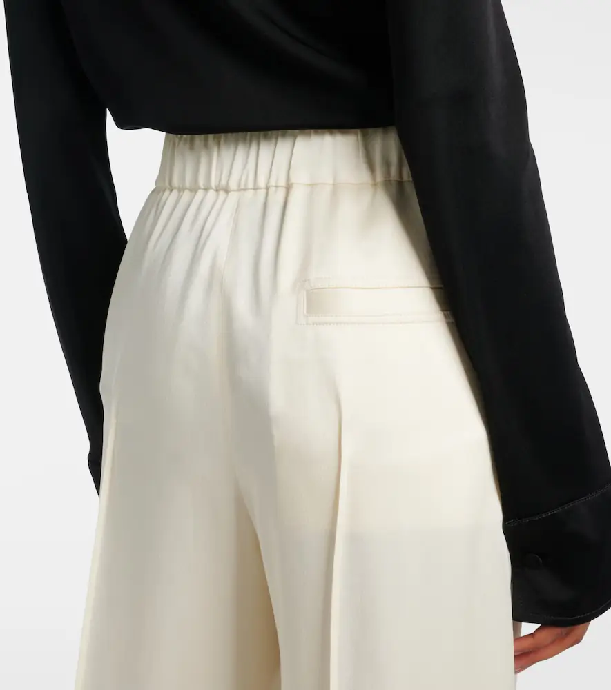 Jil Sander Gathered satin wide-leg pants | Thumbnail 4 Jil Sander Gathered satin wide-leg pants | Thumbnail 4