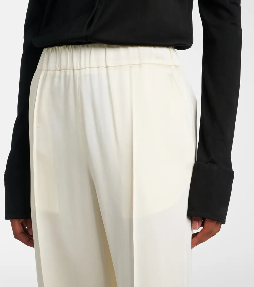 Jil Sander Gathered satin wide-leg pants | Thumbnail 5 Jil Sander Gathered satin wide-leg pants | Thumbnail 5