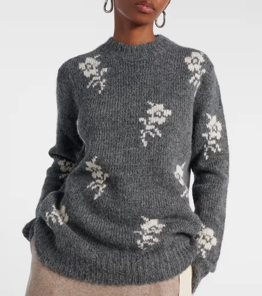 Jil Sander Intarsia alpaca and wool-blend sweater | Thumbnail 3