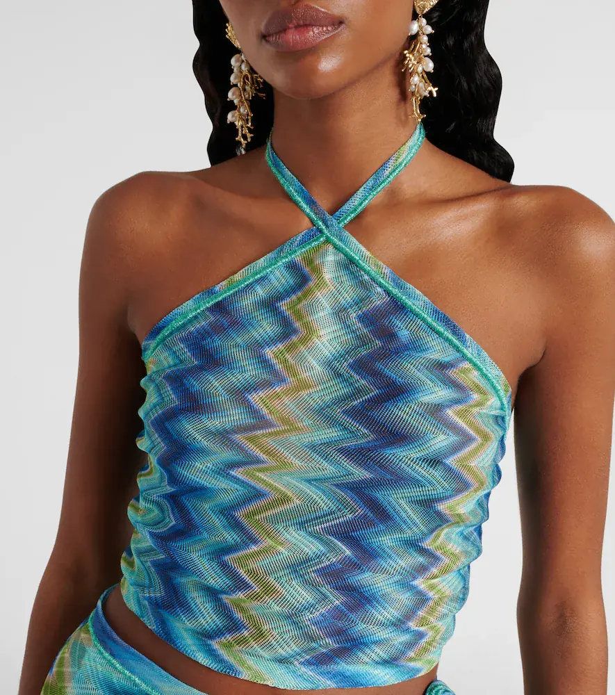 Missoni Zigzag sheer halterneck top | Thumbnail 4