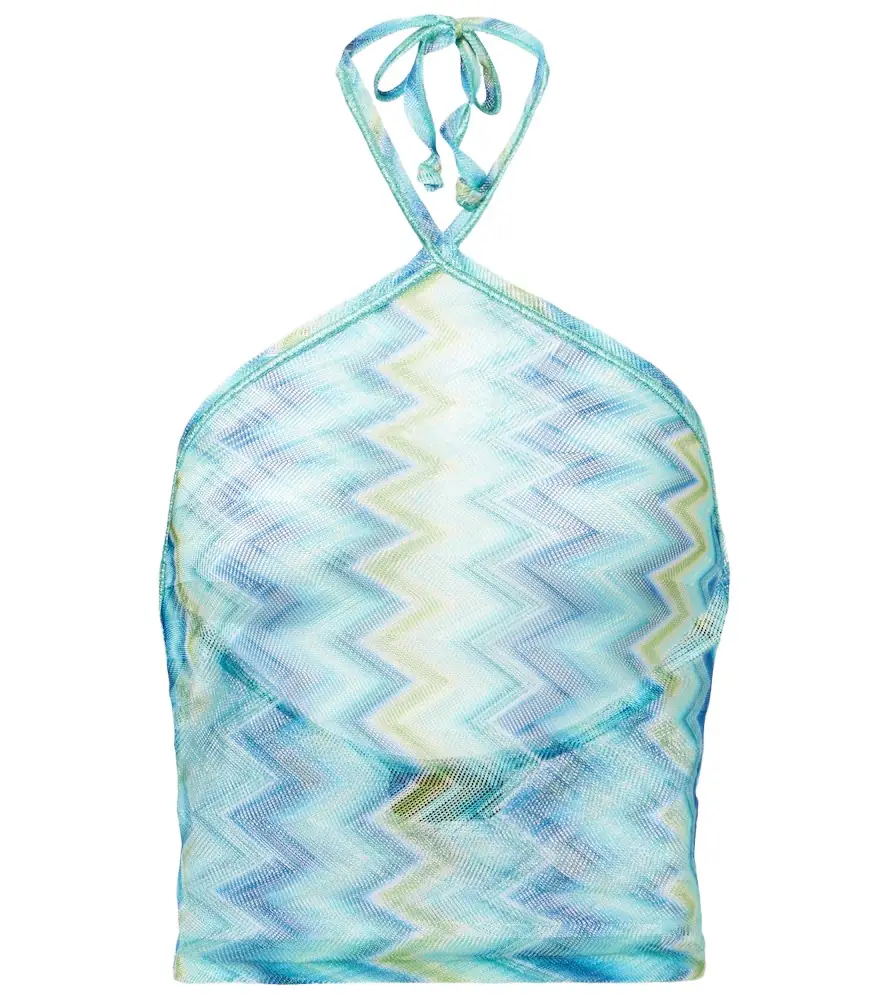 Missoni Zigzag sheer halterneck top | Image 1 Missoni Zigzag sheer halterneck top | Image 1