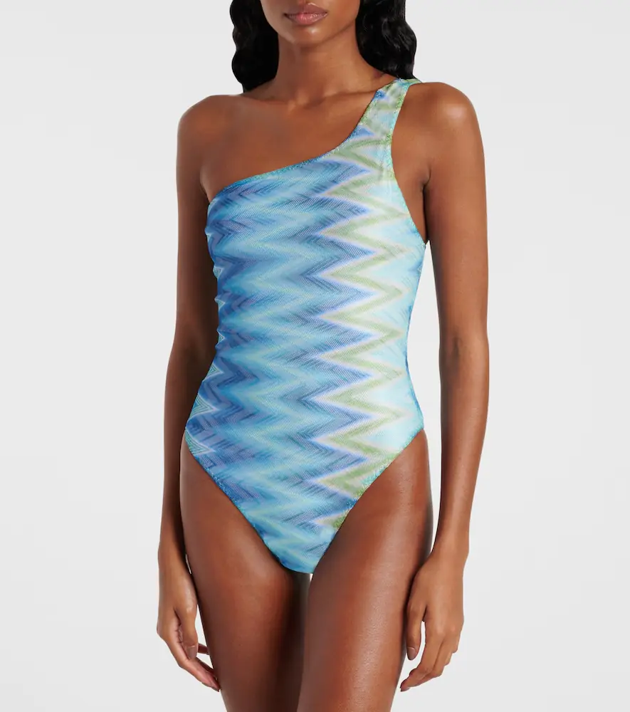 Missoni Zigzag one-shoulder swimsuit | Thumbnail 4 Missoni Zigzag one-shoulder swimsuit | Thumbnail 4