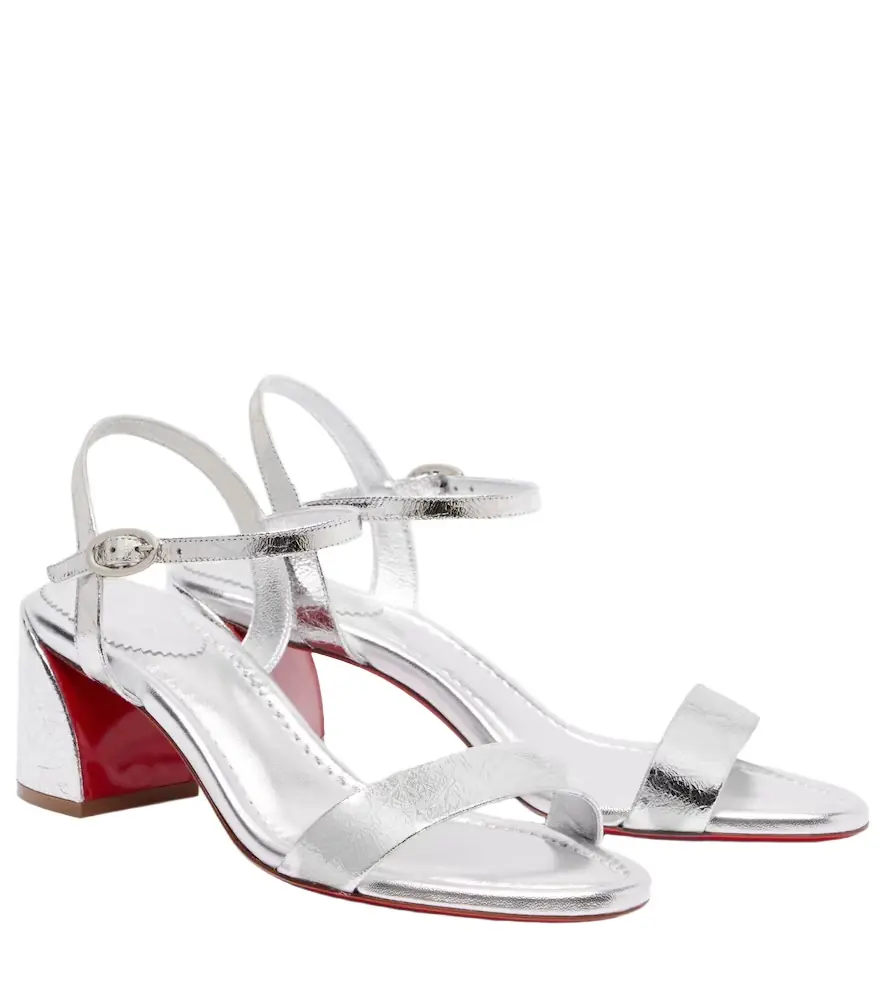Christian Louboutin Miss Jane 55 metallic leather sandals | Image 1 Christian Louboutin Miss Jane 55 metallic leather sandals | Image 1