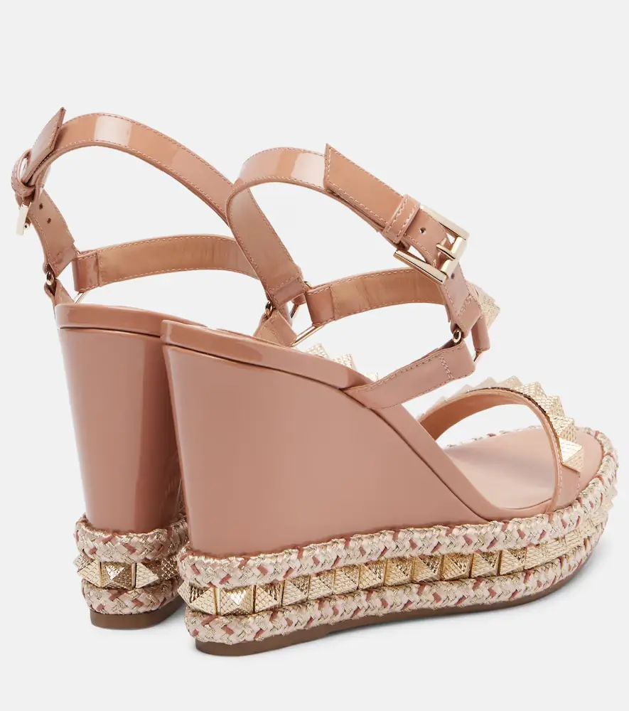 Christian Louboutin Pyra Clou 110 leather espadrille wedges | Thumbnail 3 Christian Louboutin Pyra Clou 110 leather espadrille wedges | Thumbnail 3