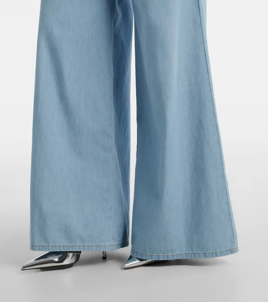 AREA Embellished floral-appliqué wide-leg jeans | Thumbnail 6 AREA Embellished floral-appliqué wide-leg jeans | Thumbnail 6