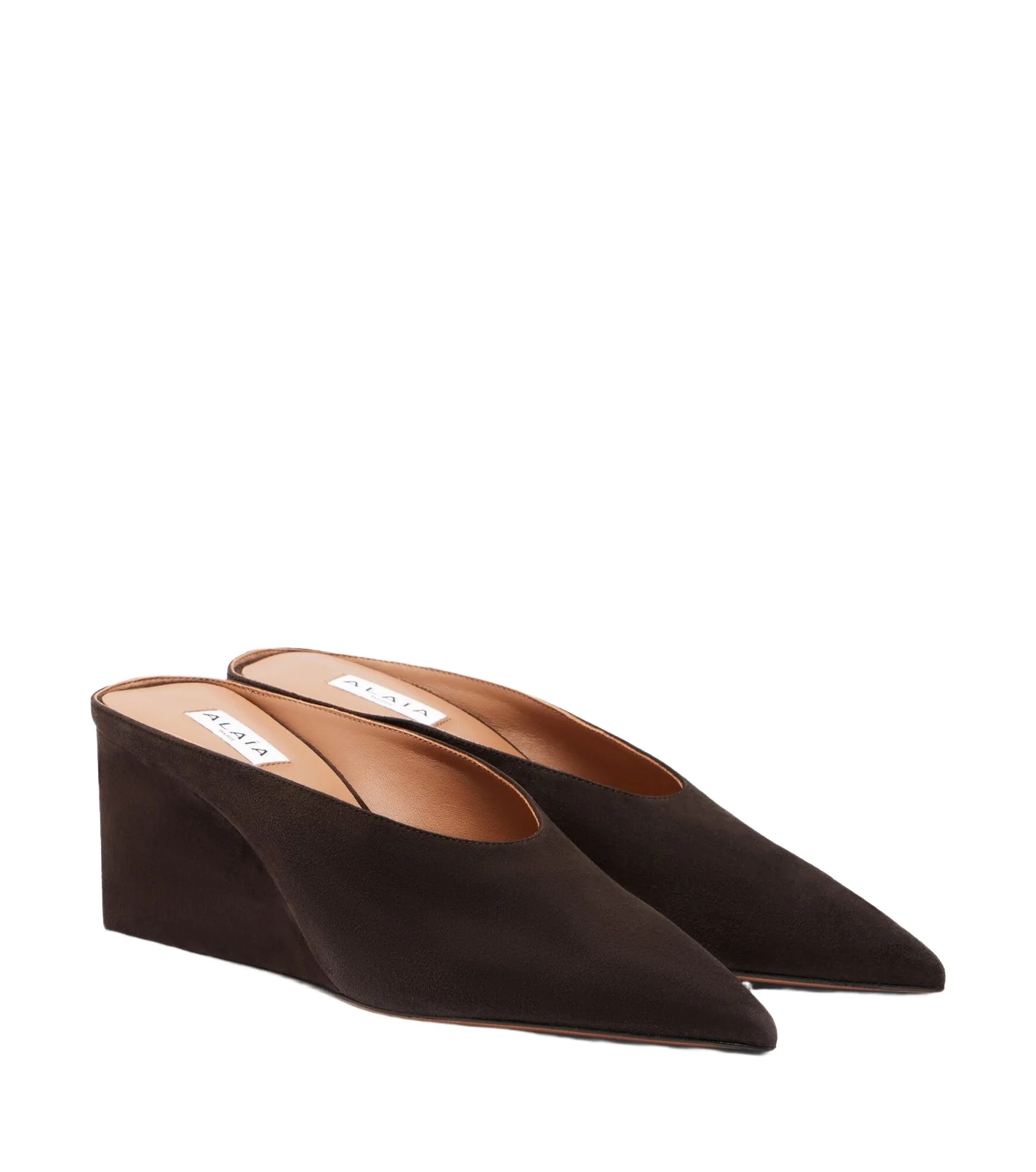 Cube 75 suede wedge mules