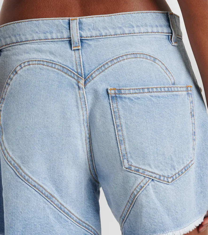 AREA Embellished denim shorts | Thumbnail 2