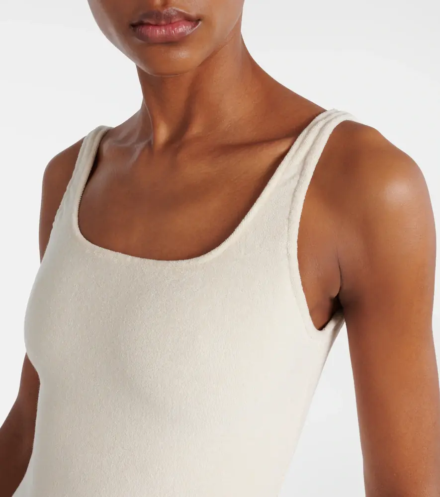 ADRIANA DEGREAS Cotton-blend terry swimsuit | Thumbnail 5
