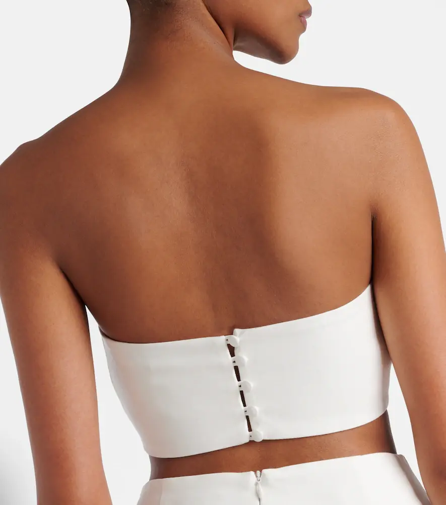 ADRIANA DEGREAS Embellished cotton-blend bandeau top | Thumbnail 3 ADRIANA DEGREAS Embellished cotton-blend bandeau top | Thumbnail 3