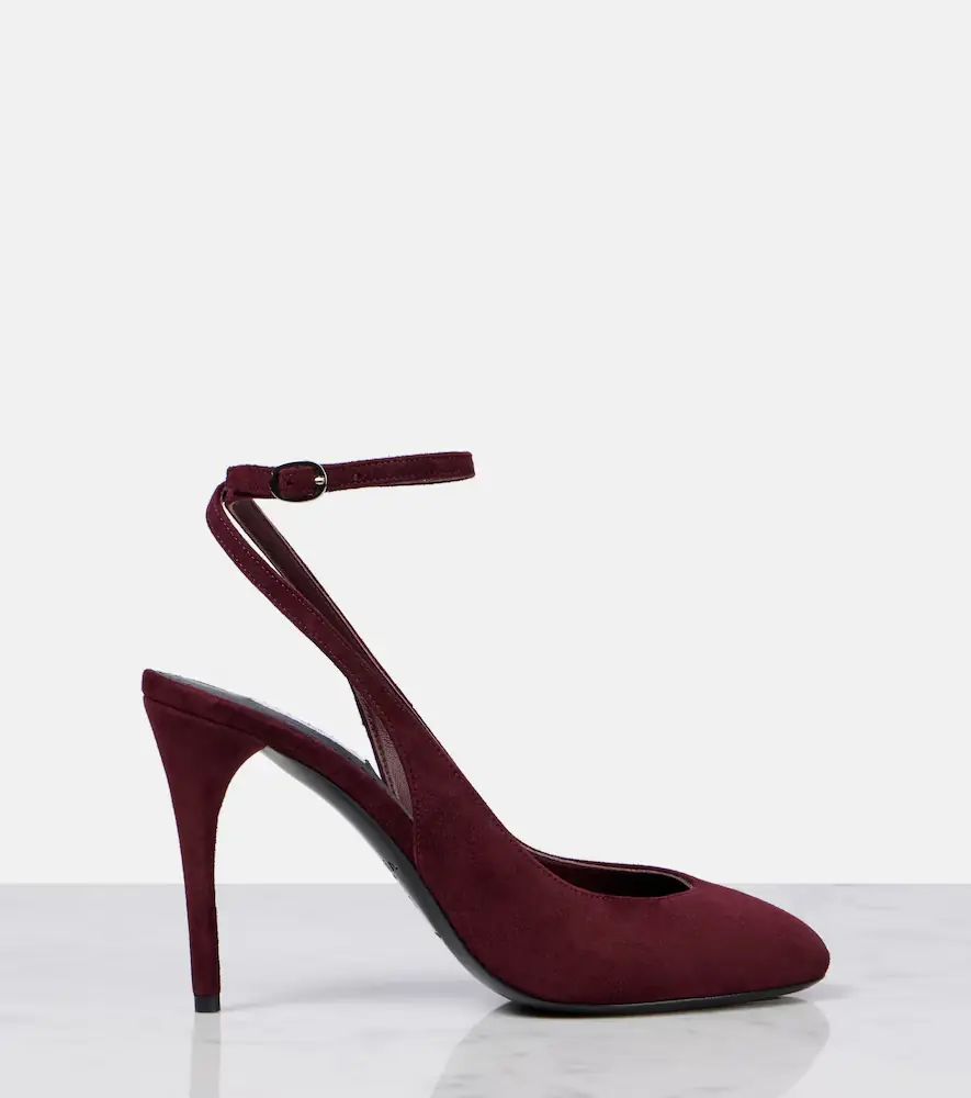 ALAÏA Decolette 90 suede slingback pumps | Thumbnail 2