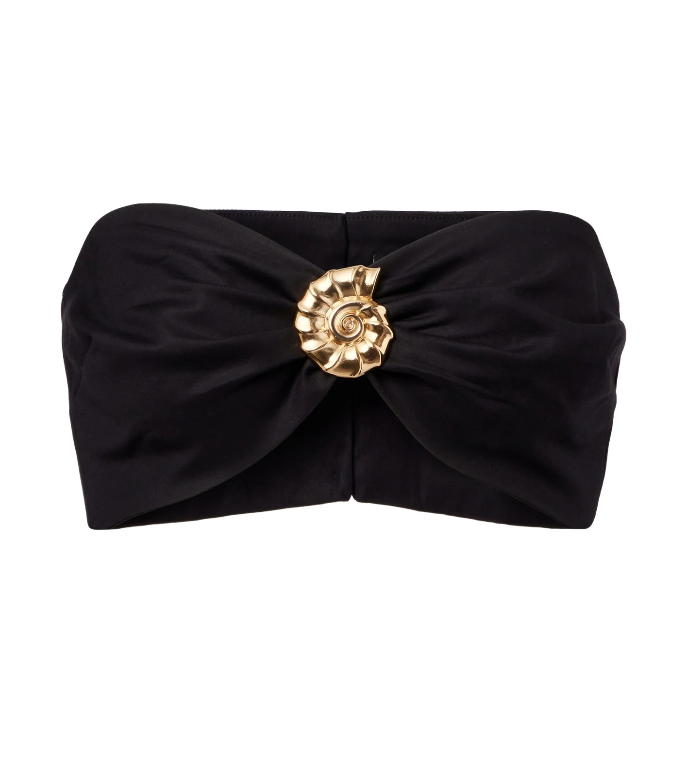 Embellished cotton-blend bandeau top Embellished cotton-blend bandeau top