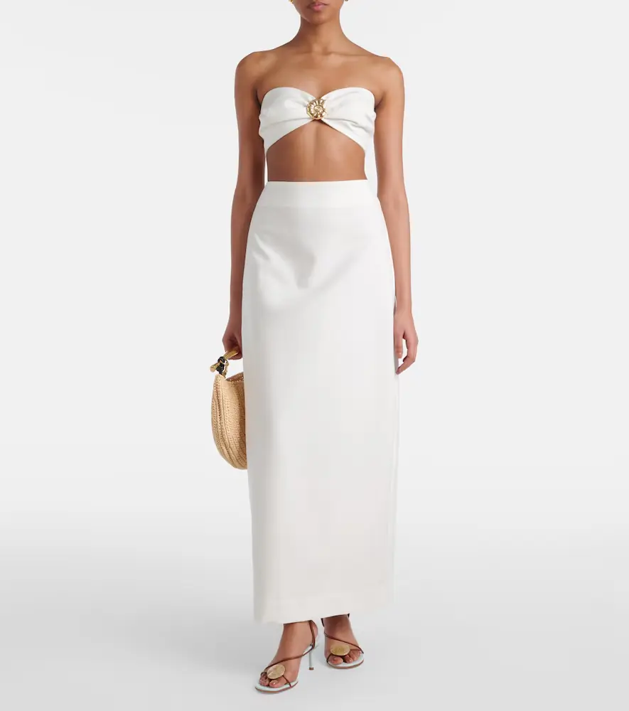 ADRIANA DEGREAS Cotton-blend maxi skirt | Thumbnail 4 ADRIANA DEGREAS Cotton-blend maxi skirt | Thumbnail 4